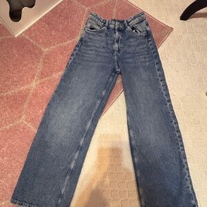 H&M High Waist Wide Leg Jeans - Blue